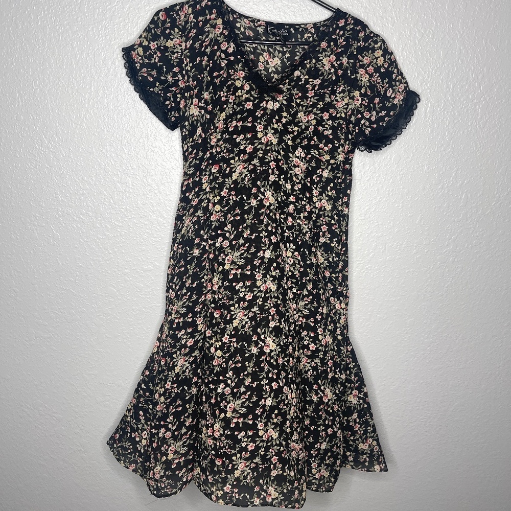 K Studio‎ Floral dress sheer
